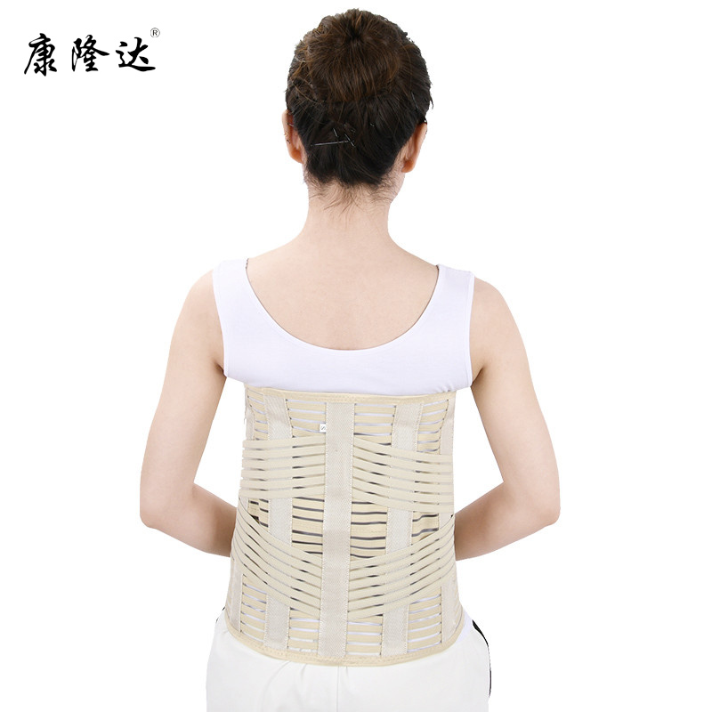 加宽钢板护腰带透气鱼丝网面腰围(图1)